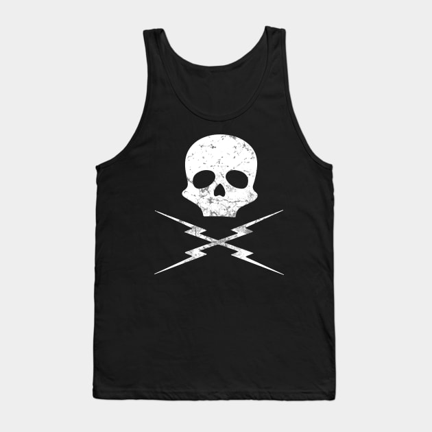 Death Proof Skull and Lightning Bolts Tank Top by Scar